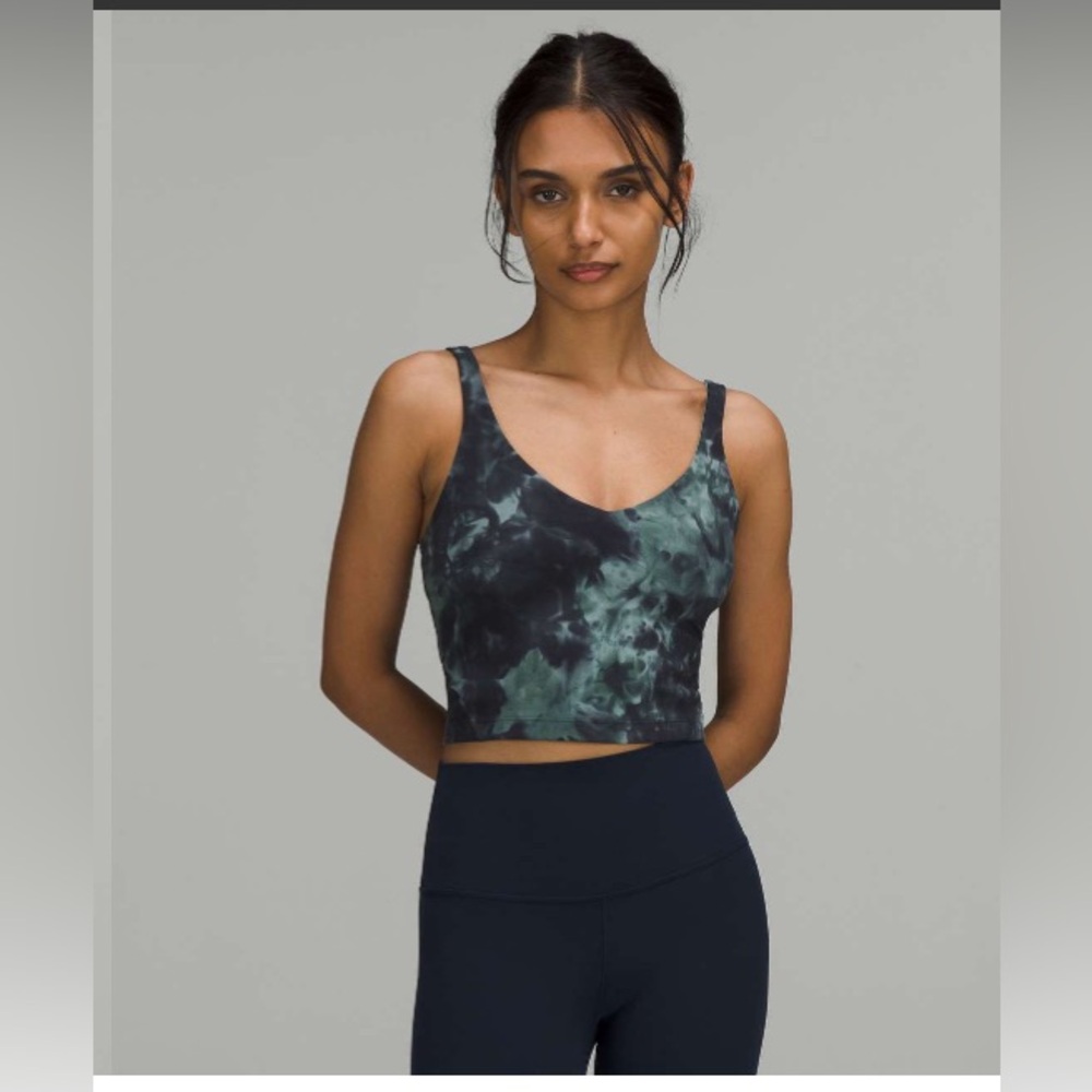 Lululemon Align Tank Top Diamond Dye Silver Blue Tidewater Teal Graphite Grey‎ 6